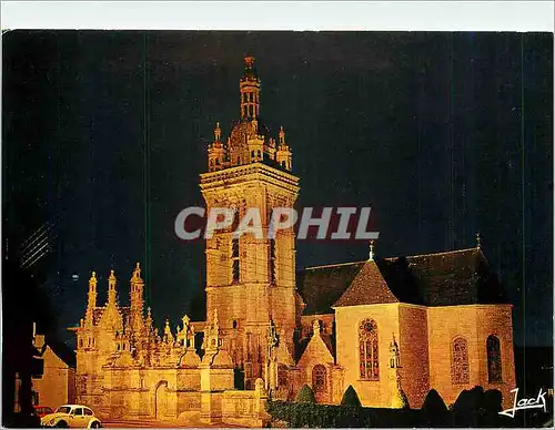 Cartes postales moderne Saint Thegonnec (Finistere) L'enclos architectural (XVIe) vu de nuit