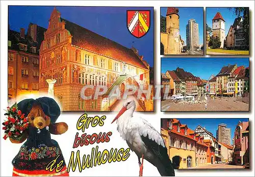Moderne Karte En Alsace Mulhouse (Haut Rhin)