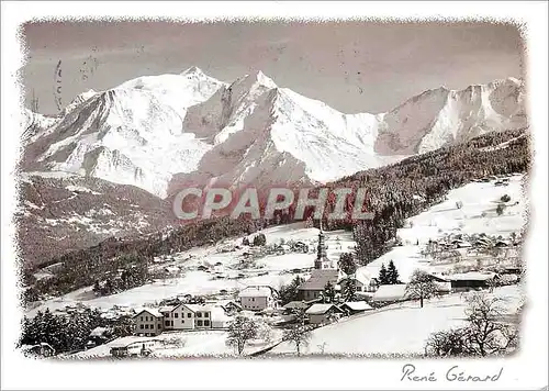 Cartes postales moderne Le village face aux cimes