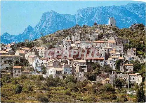 Moderne Karte En Parcourant les Contreforts des Cevennes le pittoresque village de Vieussan dominant la valle