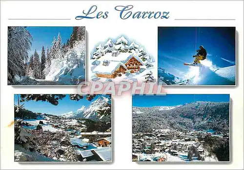 Moderne Karte Le Grand Massif les Carroe Hte Savoie (alt 1140 m)