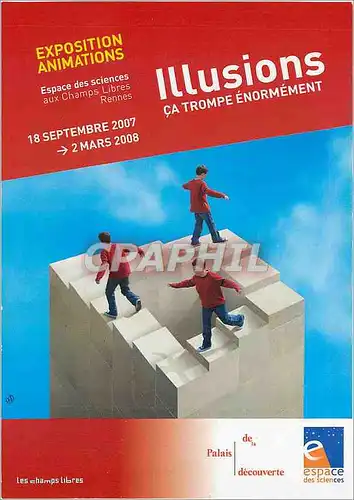Cartes postales moderne Exposition Animations Illusions ca trompe enormement Palais de la Decouverte