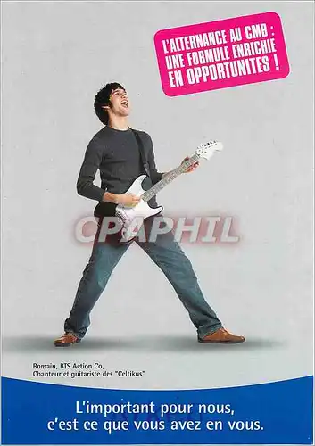 Cartes postales moderne L'important pour nous c'est ce que vous avez en vous Banque Credit Mutuel de Bretagne Guitare