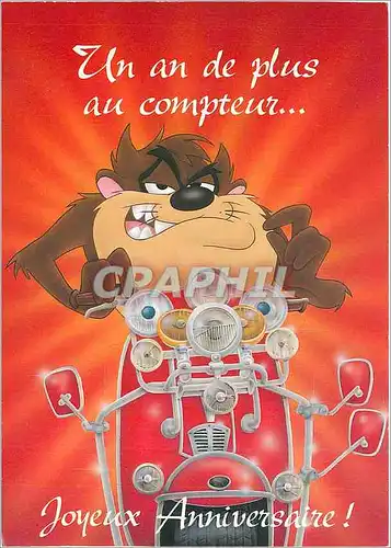 Cartes postales moderne Joyeux anniversaire Moto