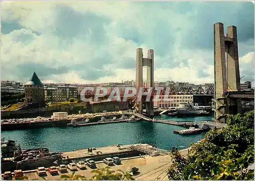 Moderne Karte Brest Le pont levant et l'Arsenal