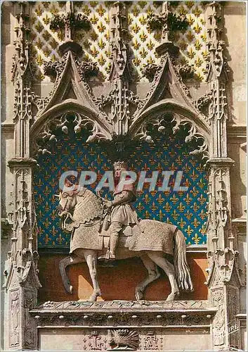 Cartes postales moderne Blois (Loir et Cher) Le porc epic et la statue du ROi Louis XII