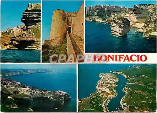 Cartes postales moderne Bonifacio Les falaises la Marine