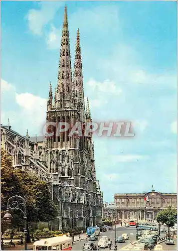 Cartes postales moderne Bordeaux La Cathedrale SaintAndre et l'Hotel de Ville (Palais Rohan)
