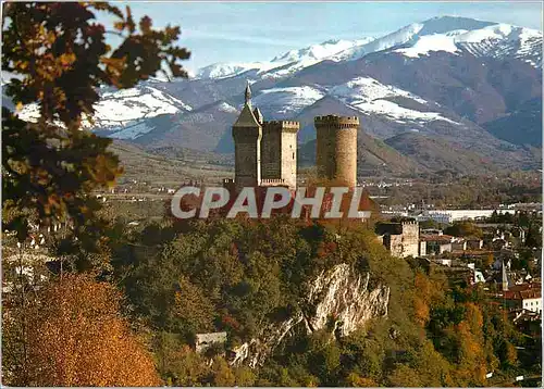 Moderne Karte Foix le chateau fort des Comtes de Foix (XI XIVe s)