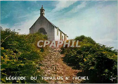 Moderne Karte Carnac Legende du Tunulus Saint Michel