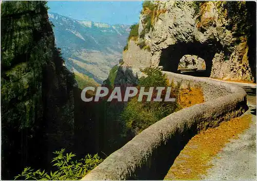 Moderne Karte Les alpes touristiques le Vercors Route des Grands Goulets