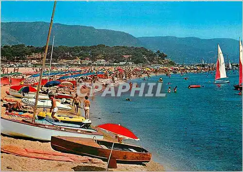 Moderne Karte La Cote des Maures Bormes les Mimosas (Var) La Plage de la Faviere