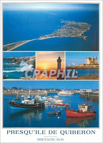 Cartes postales moderne La Presqu'ile de Quiberon (Morbihan) Vue generale la cote sauvage Port Halguen