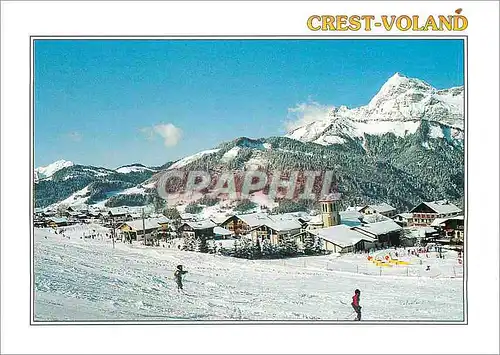 Cartes postales moderne Crest Voland alt 1230 m (Savoie France) Dans le fond le Mont Charvin