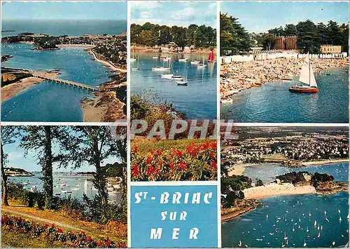 Moderne Karte Vue aerienne Echappee sur le Port le Port Le Nessey Plage de la Salinette