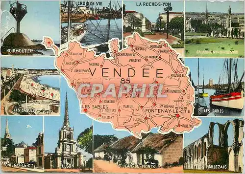 Moderne Karte Vendee