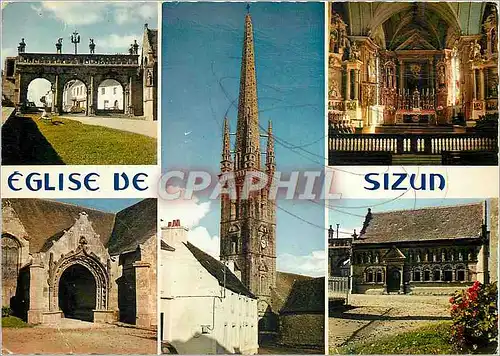 Cartes postales moderne Sizun (Finistere) L'eglise du 17e s