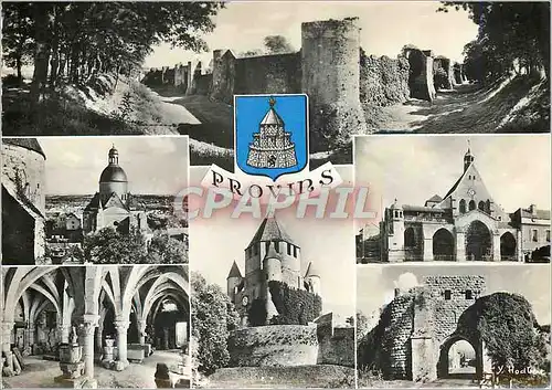 Cartes postales moderne Provins (S et M) En cille Haute les remparts l'eglise Saint Quiriace