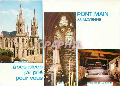Cartes postales moderne Pont Main Mayenne a ses pieds j'au prie pour vous