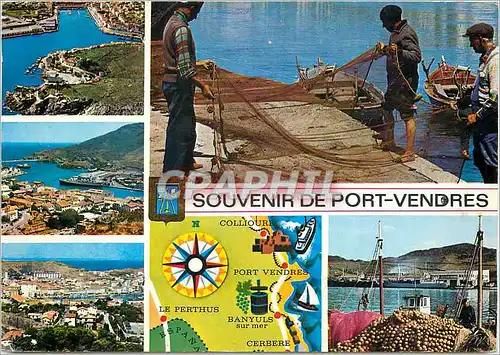 Moderne Karte Souvenir de Port Vendres Peche