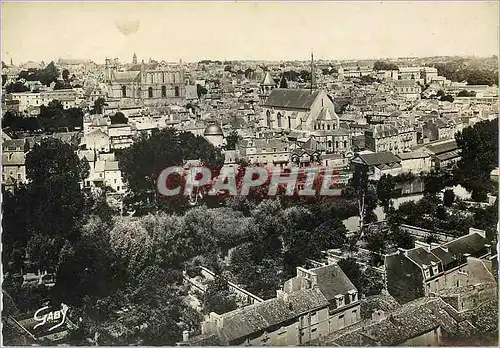 Moderne Karte Poitiers Vue Panoramique Quartier Cathedrale