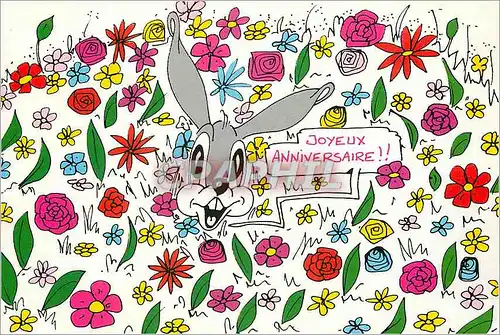 Cartes postales moderne Joyeux Anniversaire Les Inedits de Samy et Suzy Bugs Bunny Lapin