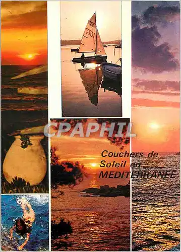 Cartes postales moderne Couchers de Soleil en Mediterranee