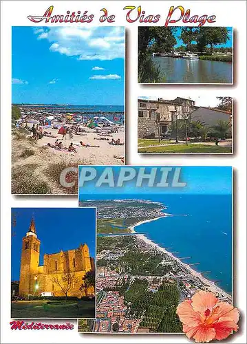 Cartes postales moderne Amities de Vias Plage Mediterranee