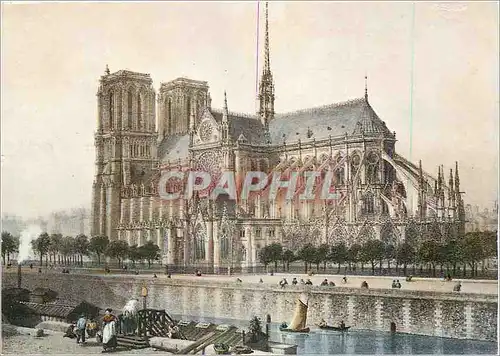 Moderne Karte Paris du Temps Jadis Notre Dame