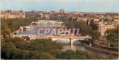 Cartes postales moderne Paris Vue generale Au premier le Pont de la Concorde