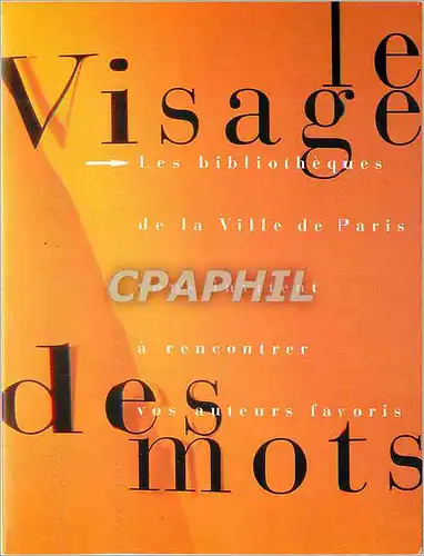 Cartes postales moderne Le visage des mots Bibliotheque de Paris