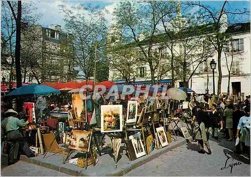 Cartes postales moderne Paris Montmartre Les Peintres et la Place du Tertre