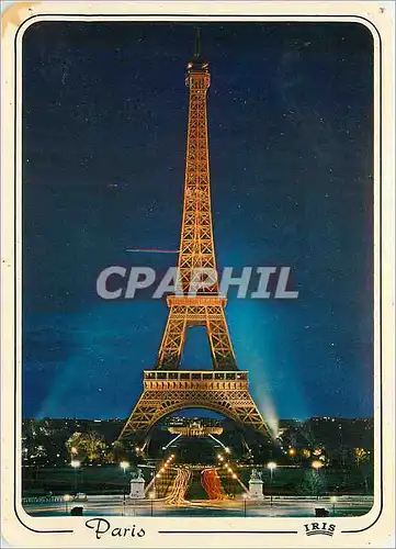 Cartes postales moderne Paris La Tour Eiffel illuminee