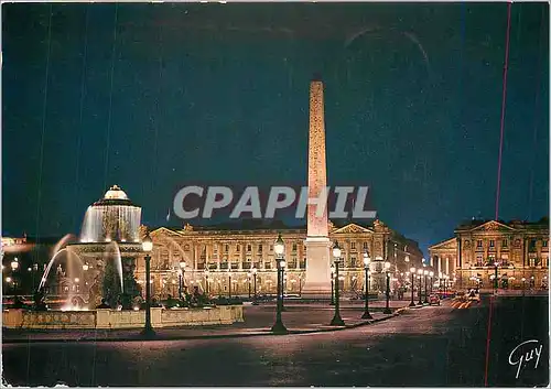 Moderne Karte Paris et ses Merveilles La place de la Concorde