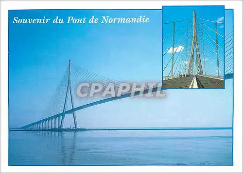 Moderne Karte Souvenir du Pont de Normandie