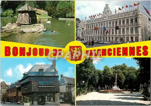 Cartes postales moderne Bonjour de Valenciennes Lion