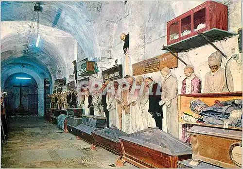 Moderne Karte Palermo Catacombes Cappuccini Couloir des professions vue partielle