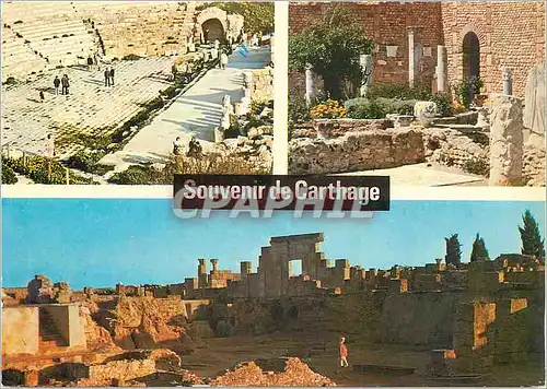 Moderne Karte Souvenir de Carthage