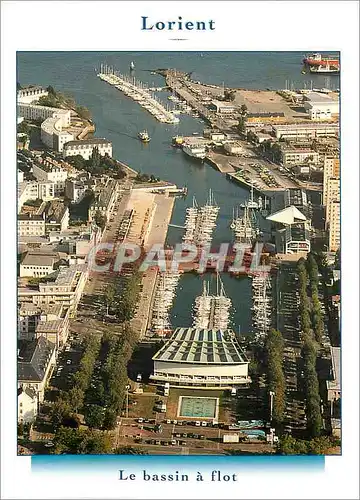 Moderne Karte Lorient Le bassin a flot Bateaux