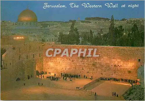 Moderne Karte Jerusalem The Western Wall at Night