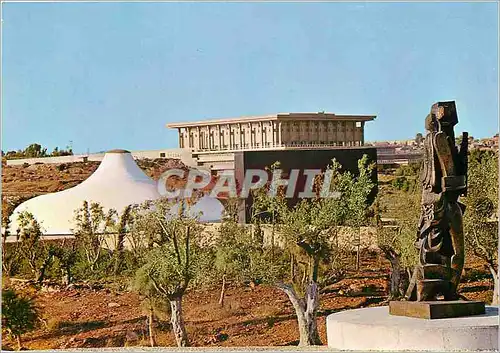 Cartes postales moderne Jerusalem View from the Billy rose art Garden Towards the shrine of the Book and the Knesseth Bu