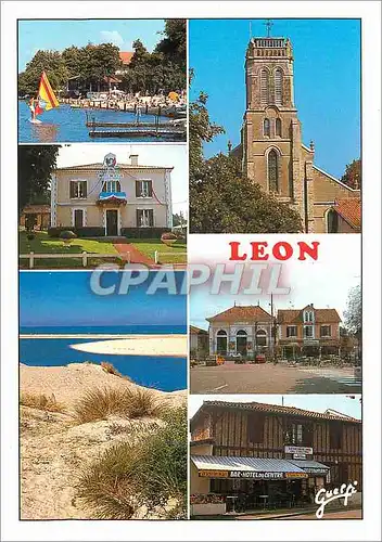Cartes postales moderne Leon Le Lac La Mairie L'Eglise St Andre