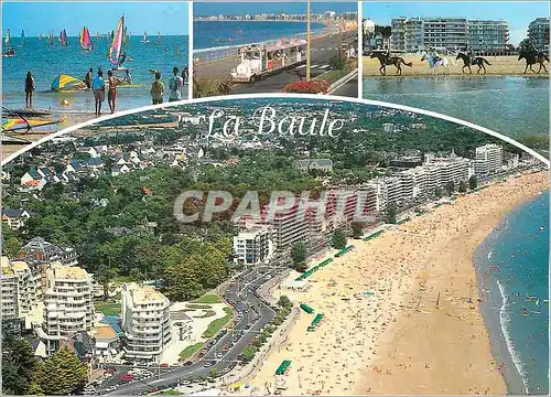 Moderne Karte La Baule Loire Atlantique La Plus belle plage d'Europe et le petit train