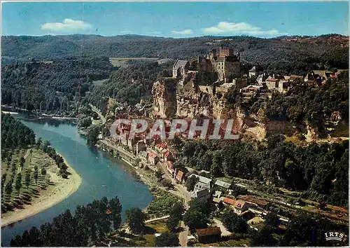 Moderne Karte Chateaux du Perigord Vallee de la Dordogne Site et Chateau de Beynac