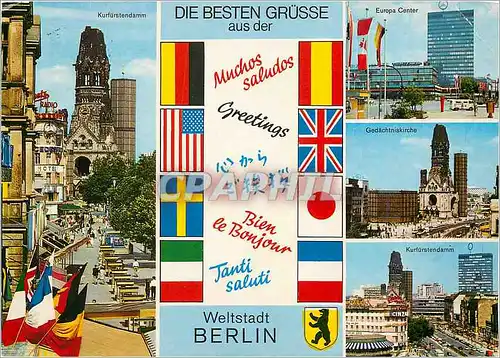 Moderne Karte Die Besten Grusse aus der Weltstadt Berlin Ours