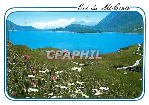 Cartes postales moderne Col du Mont Cenis Savoie Le Lac au fond les Montagnes d'Itaile