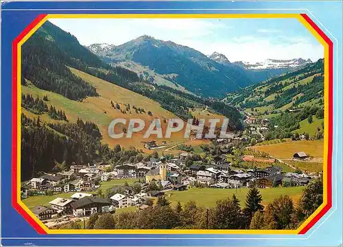 Moderne Karte Luftkurort und Wintersportparadies Saalbach Salzburger Land