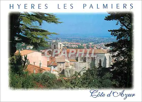 Moderne Karte Hyeres les Palmiers Cote d'Azur