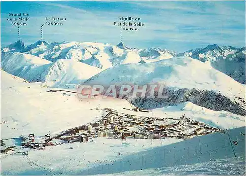 Moderne Karte Alpe d'Huez Isere