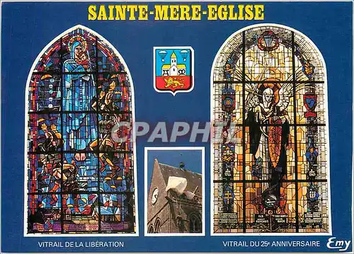 Moderne Karte Sainte Mere Eglise